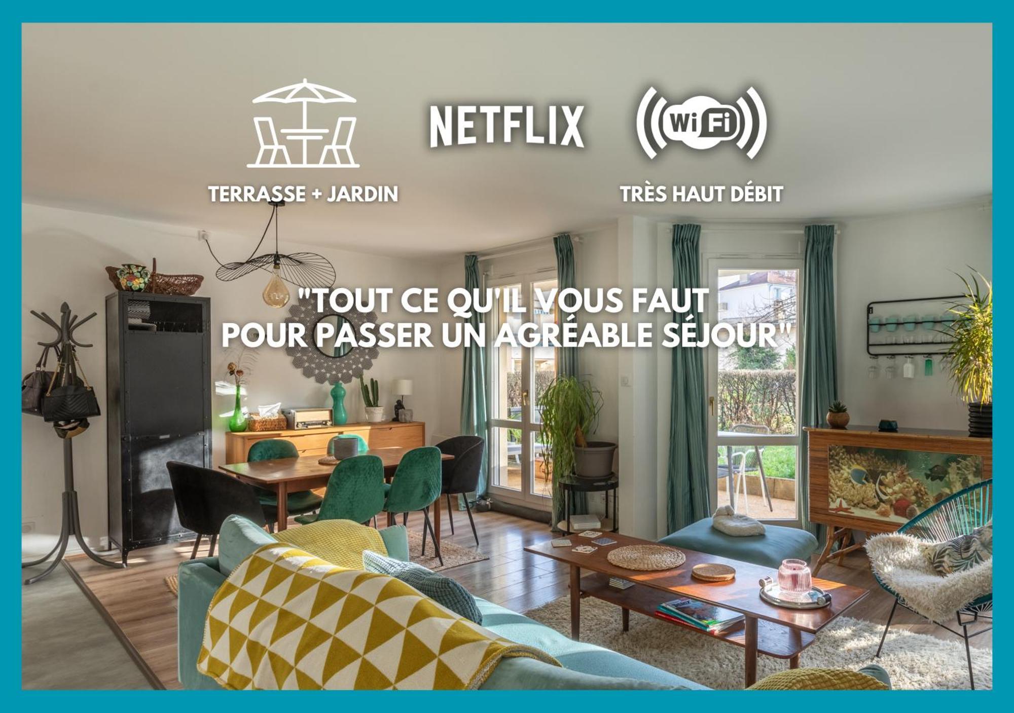 T3 Calme - Ideal Famille & Pros - Parking - Jardin - Wifi - Netflix 贝桑松 外观 照片